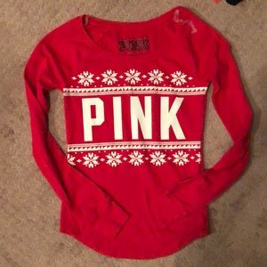 NWOT! VS PINK Waffle Knit Thermal Tee